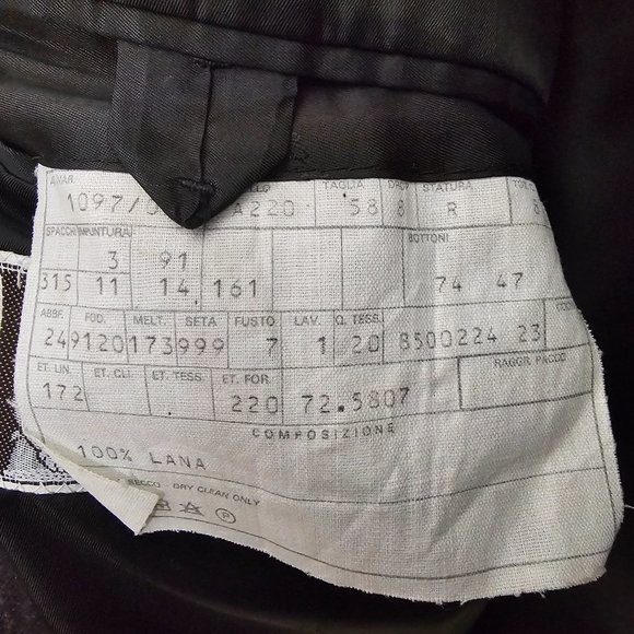 Belvest 46R Gray Stripe Wool Two Button Suit Jacket V001 - Picture 11 of 11